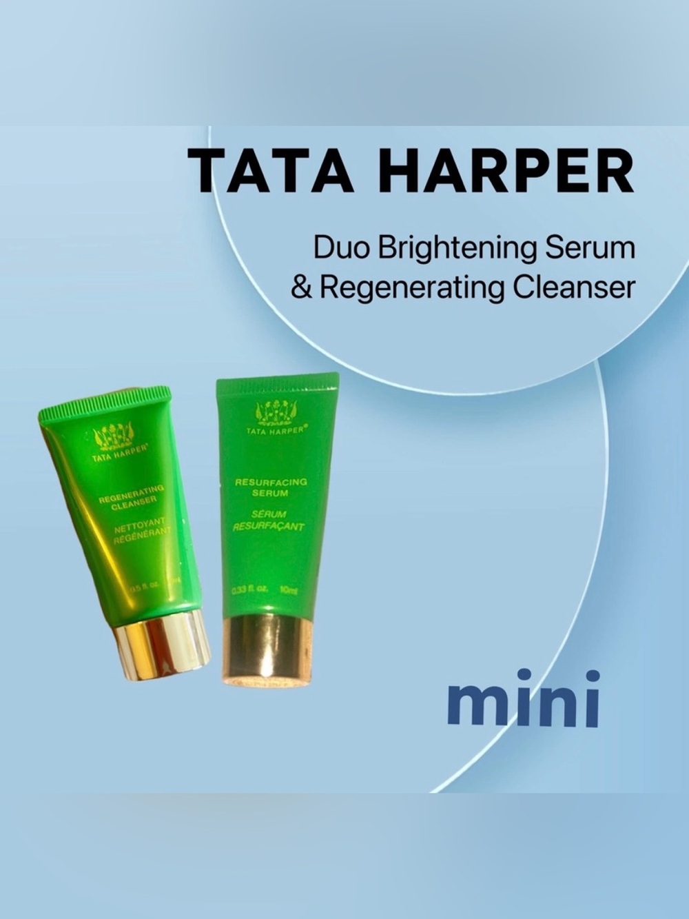 ⬇️🇺🇸🆕NWOB TATA HARPER | MINI | Luxe Regenerating Cleanser & Brightening Serum*